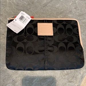 NWT Coach Nylon Accessory Pouch Black